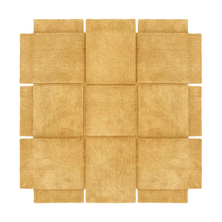 Basket teppe yellow ochre - 180x180 cm - Design House Stockholm