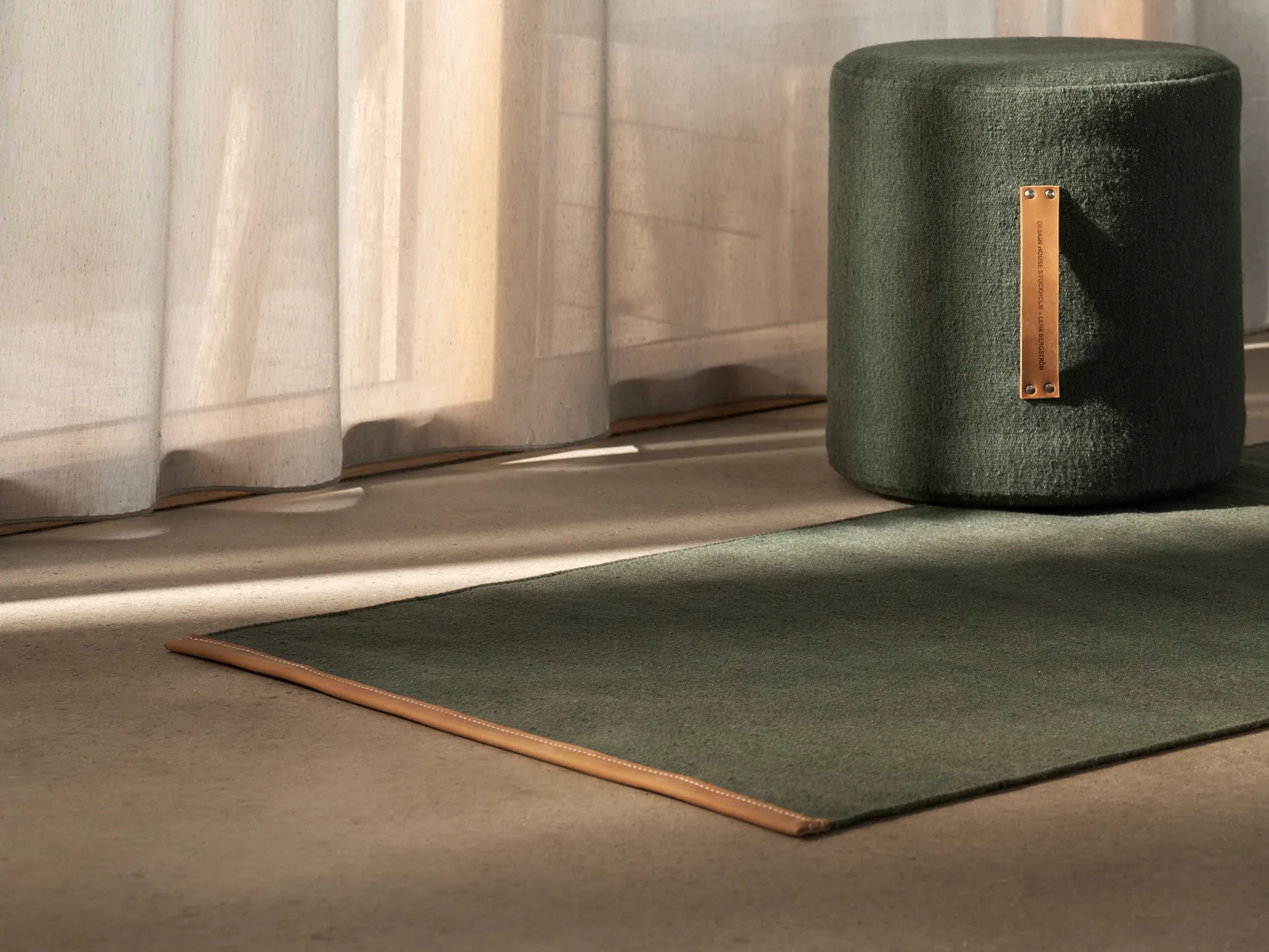 Bjørk gulvteppe grønt, 70x130 cm Design House Stockholm