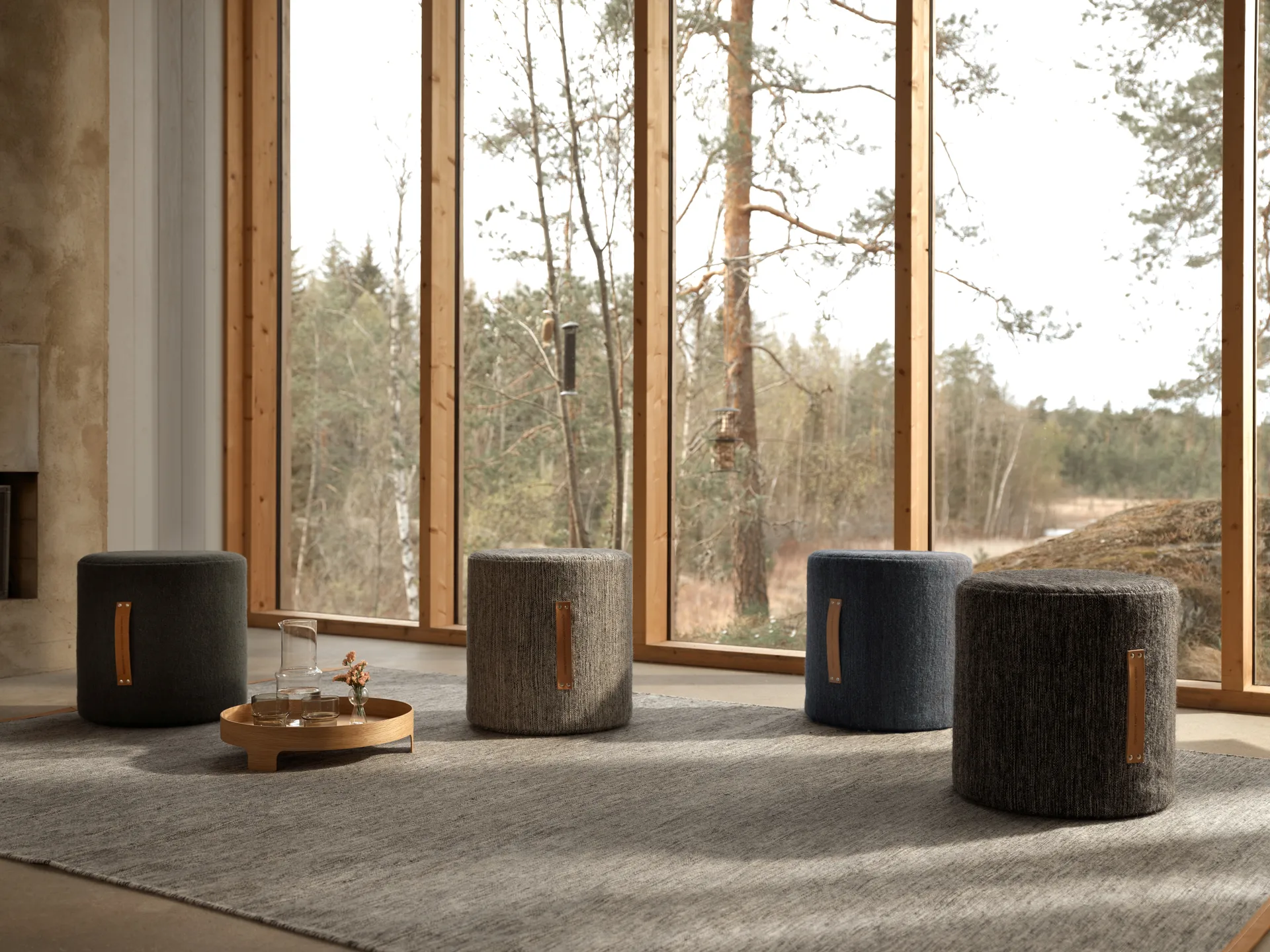 Bjørk skammel høy, mørkgrå Design House Stockholm