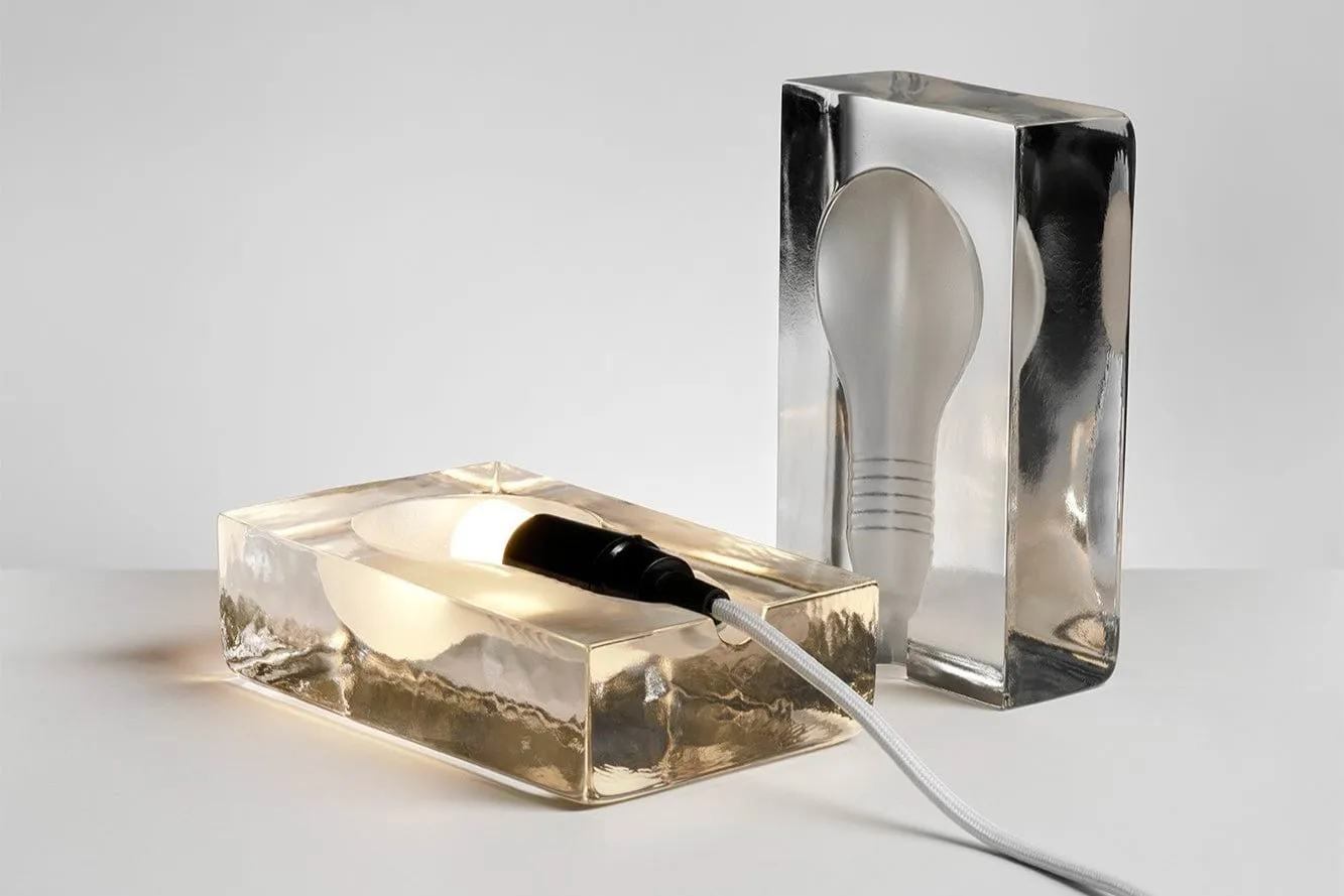Block Lamp Mini bordlampe, Klar, 12x8x7,5 cm Design House Stockholm