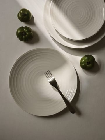 Blond middagstallerken 28 cm - stripe hvit - Design House Stockholm