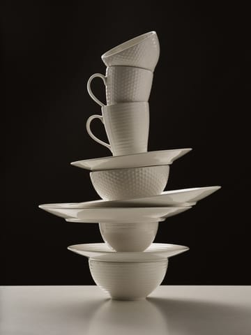 Blond middagstallerken 28 cm - stripe hvit - Design House Stockholm