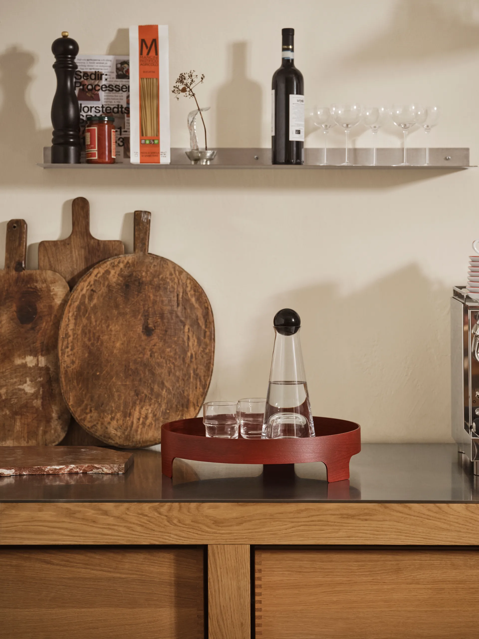 Bridge brett, Red, Ø42 cm Design House Stockholm