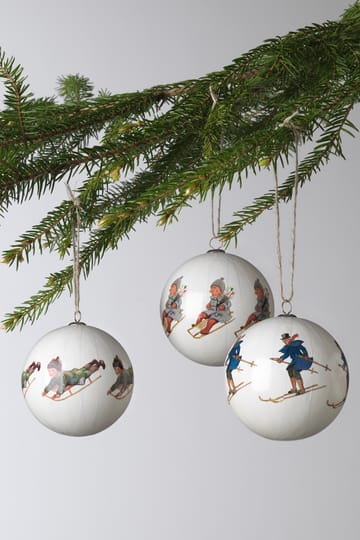 Elsa Beskow julekuler 3 stk - Set nr 7 - Design House Stockholm