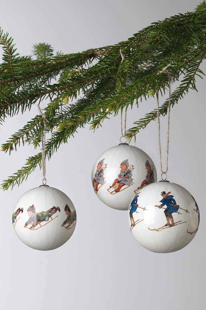 Elsa Beskow julekuler 3 stk, Set nr 7 Design House Stockholm