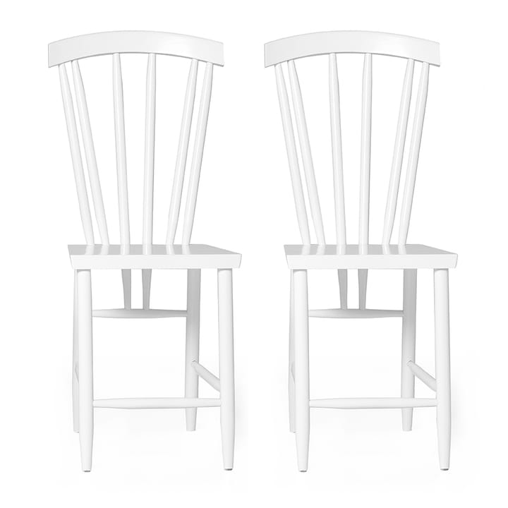 Family Chairs stol hvit 2-pakk - modell nr 3 - Design House Stockholm