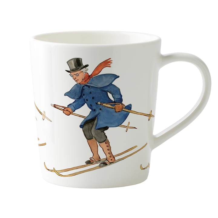 Farbror Blå åker skidor kopp med hank - 40 cl - Design House Stockholm
