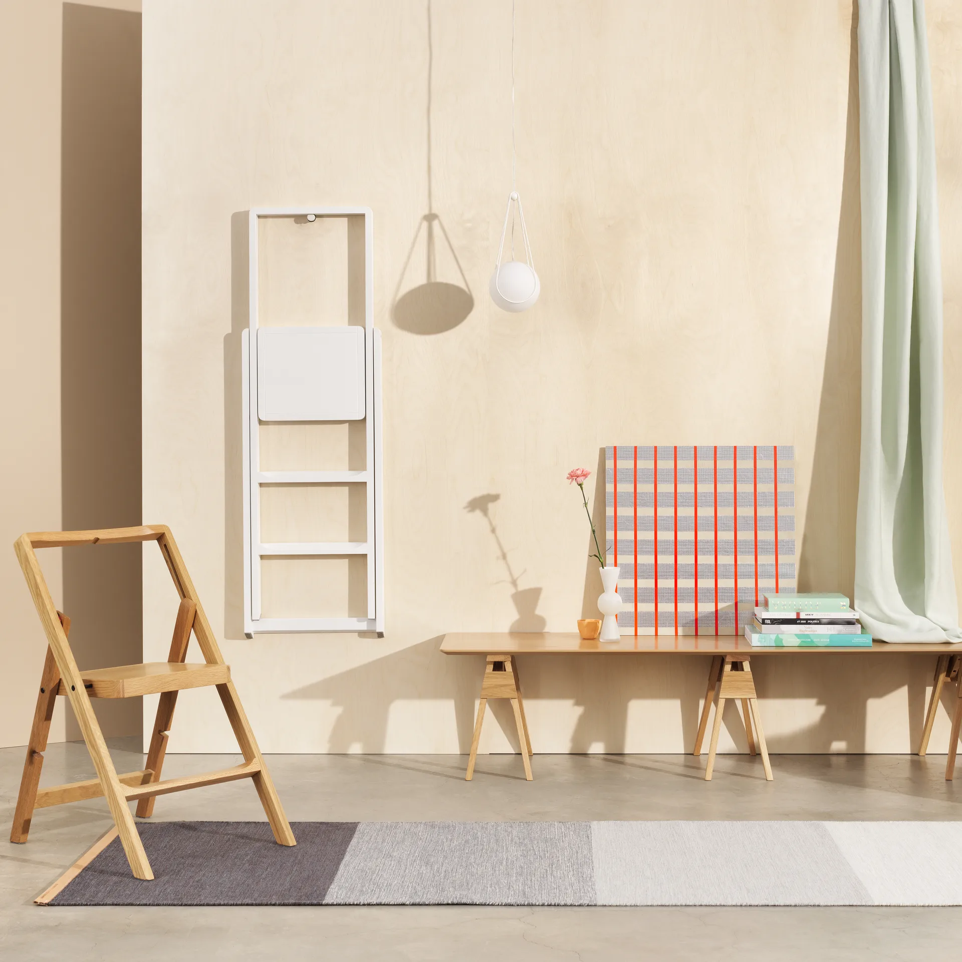 Fields gulvteppe 80x250 cm, Blå-grå Design House Stockholm