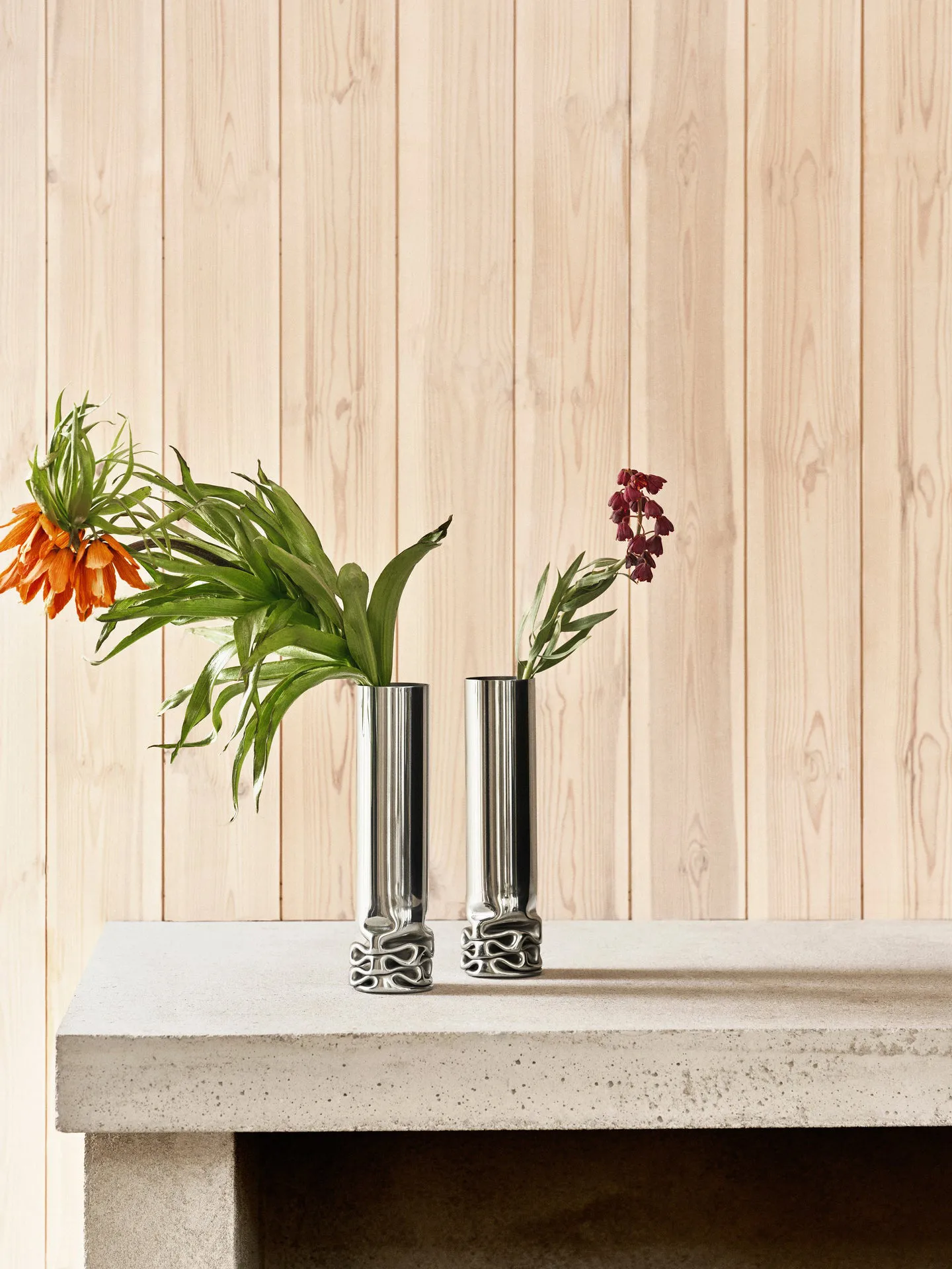 Hydraulic vase 25 cm, Stainless steel, 25 cm Design House Stockholm