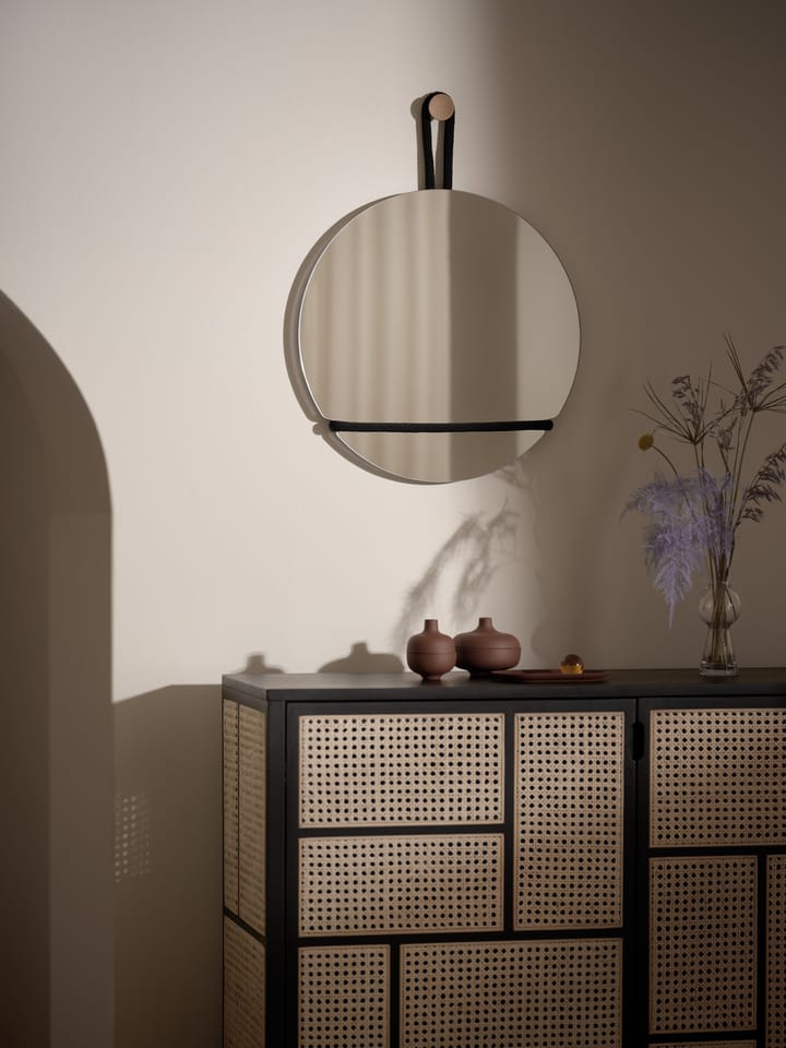 Lasso speil rund, Klar-svart Design House Stockholm