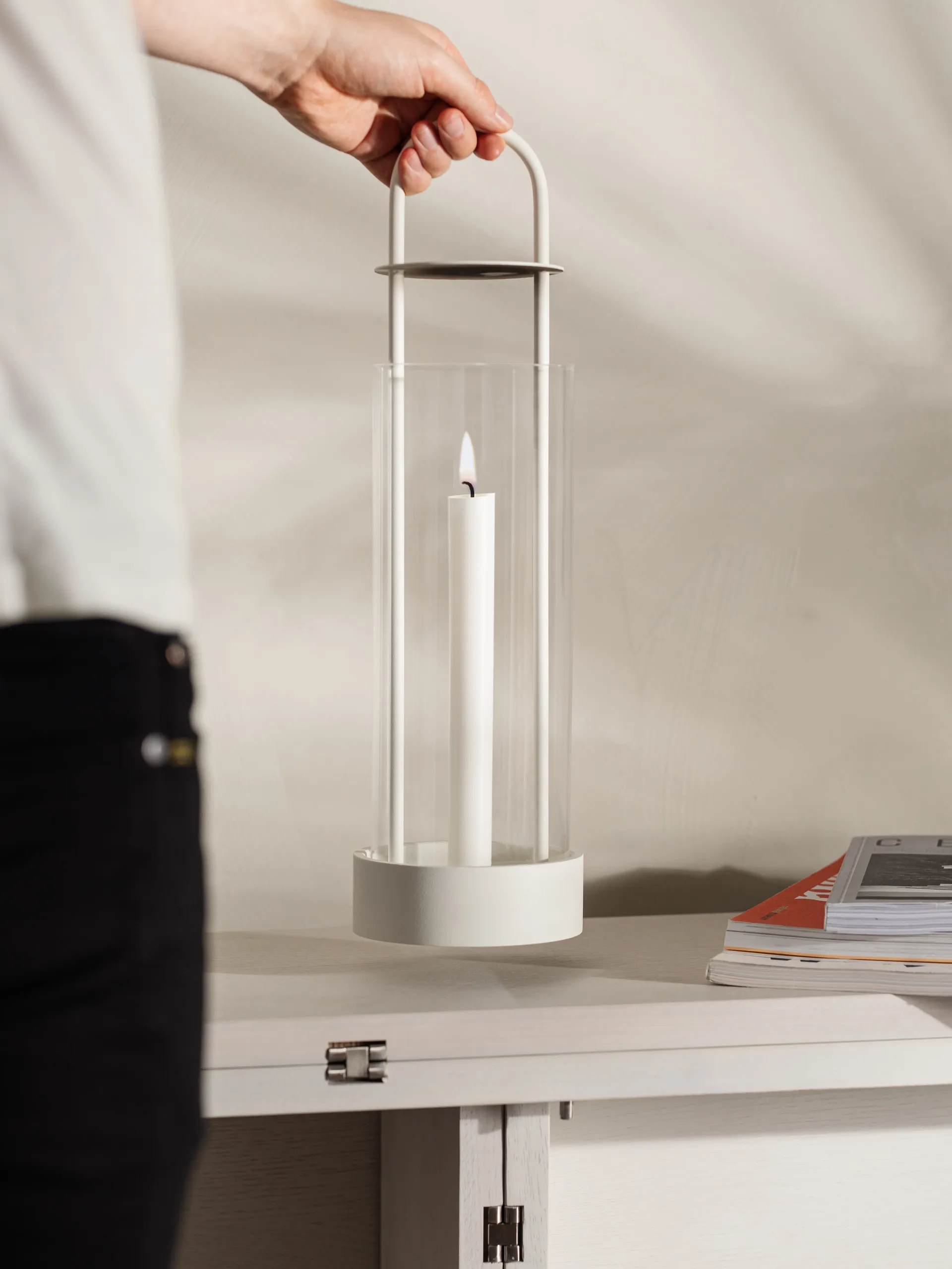 Lotus stormlykt, hvit Design House Stockholm