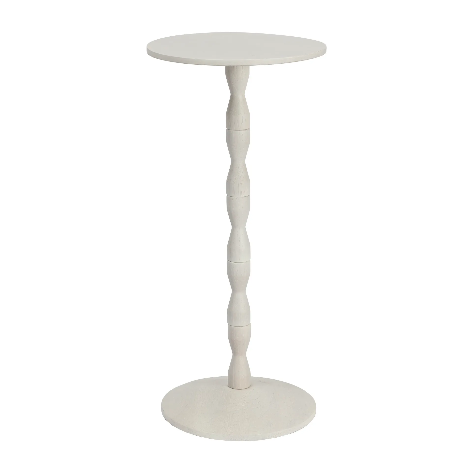 Pedestal bord Ø 31 x 67,5 cm, Stained white grey Design House Stockholm