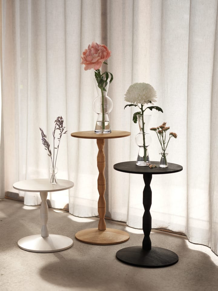 Pedestal bord Ø 31 x 67,5 cm, Stained white grey Design House Stockholm
