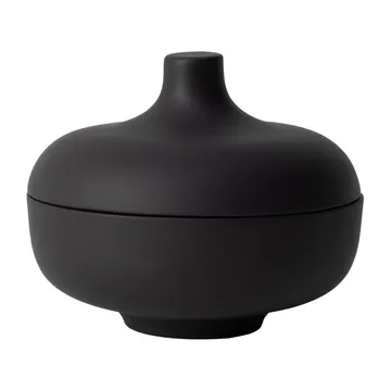 Sand skål med lokk M Ø 12 cm - Black clay - Design House Stockholm