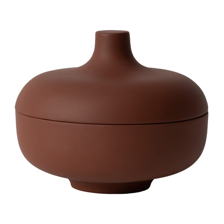 Sand skål med lokk M Ø 12 cm - Red clay - Design House Stockholm