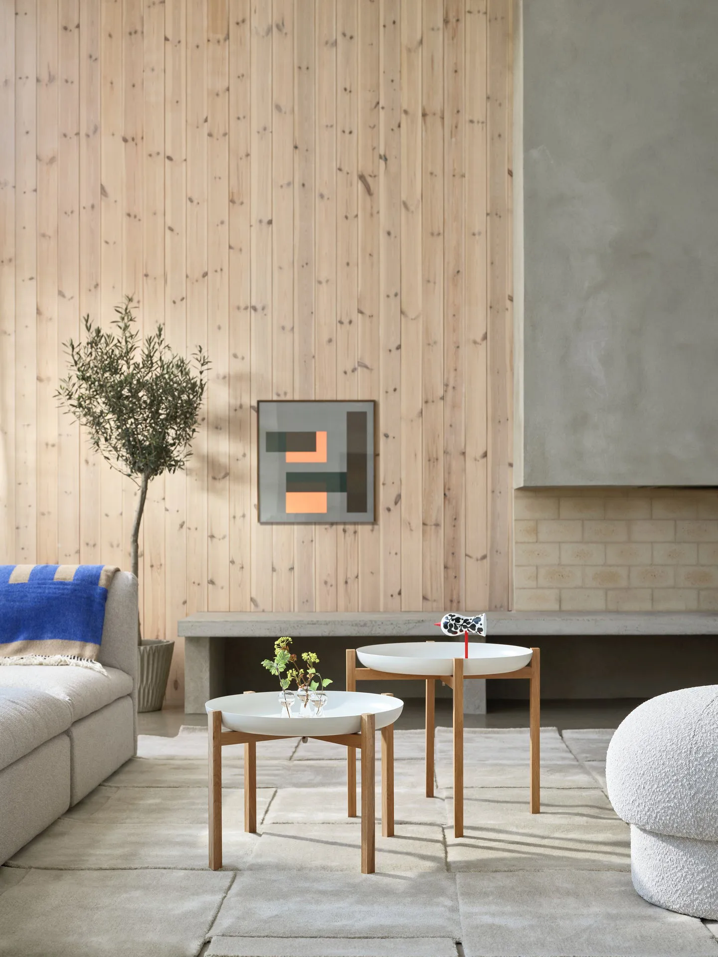 Tablo Table Set sidebord, Low white Design House Stockholm