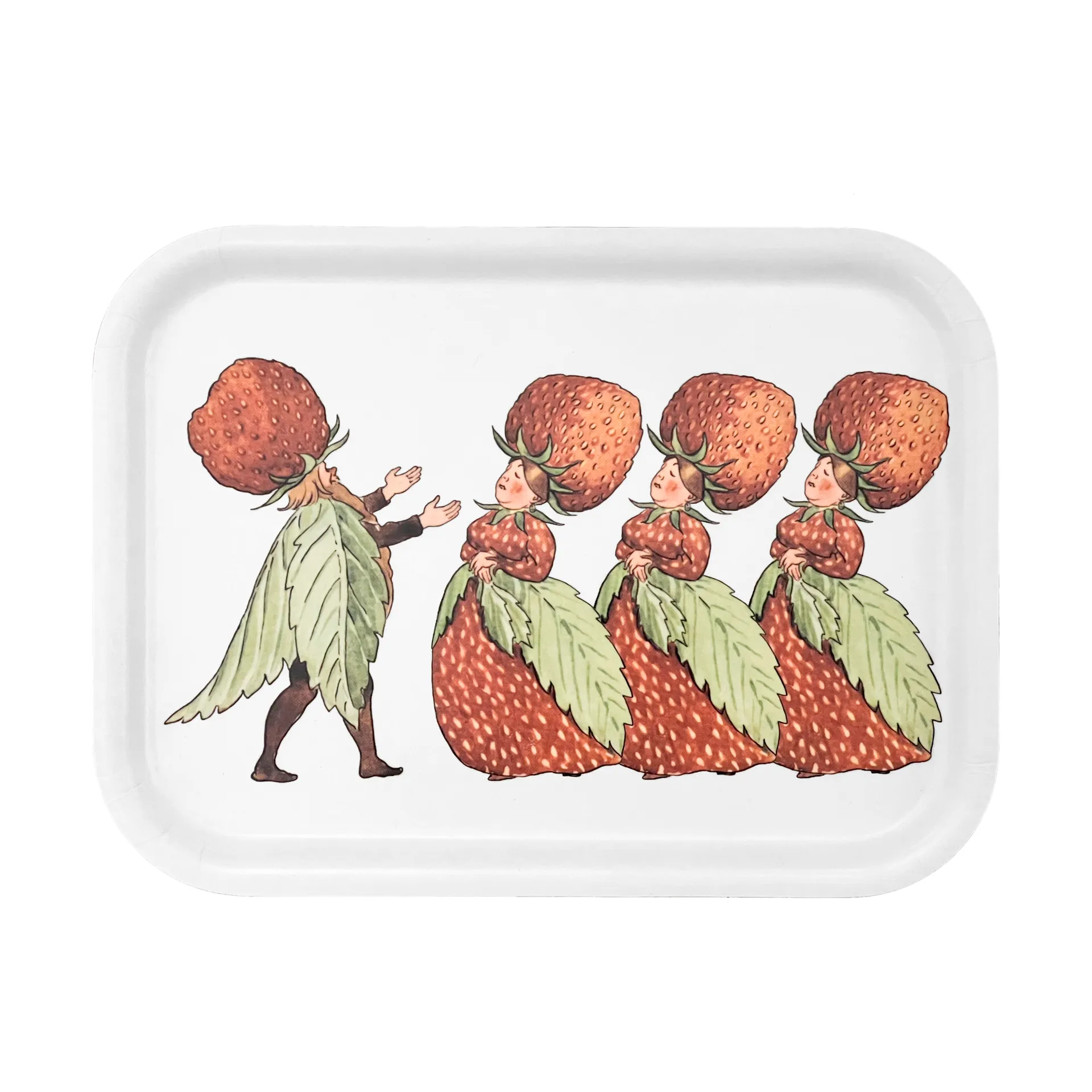 The Strawberry Family brett 20 x 27 cm, White  Design House Stockholm