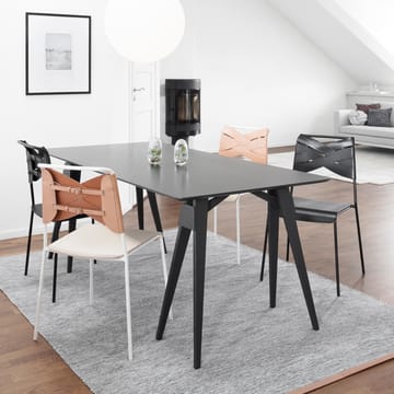 Torso stol - eik, naturfarget skinn, kromben - Design House Stockholm