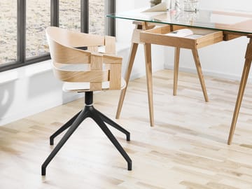Wick Chair kontorstol - eik-grå metallbein - Design House Stockholm