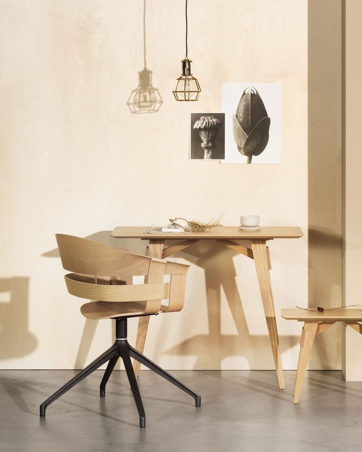 Wick Chair kontorstol, eik-grå metallbein Design House Stockholm