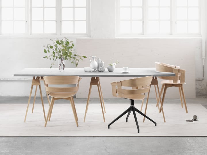 Wick Chair kontorstol - eik-grå metallbein - Design House Stockholm