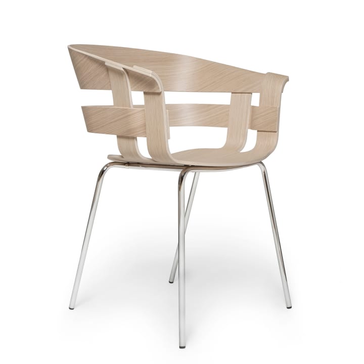 Wick Chair stol - ek-forkromede bein - Design House Stockholm