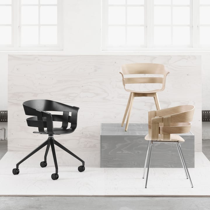 Wick Chair stol - ek-forkromede bein - Design House Stockholm