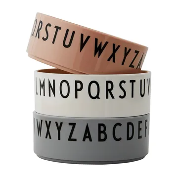 Breakfast Dinner Lunch skål 3-stk. - Nude - Design Letters