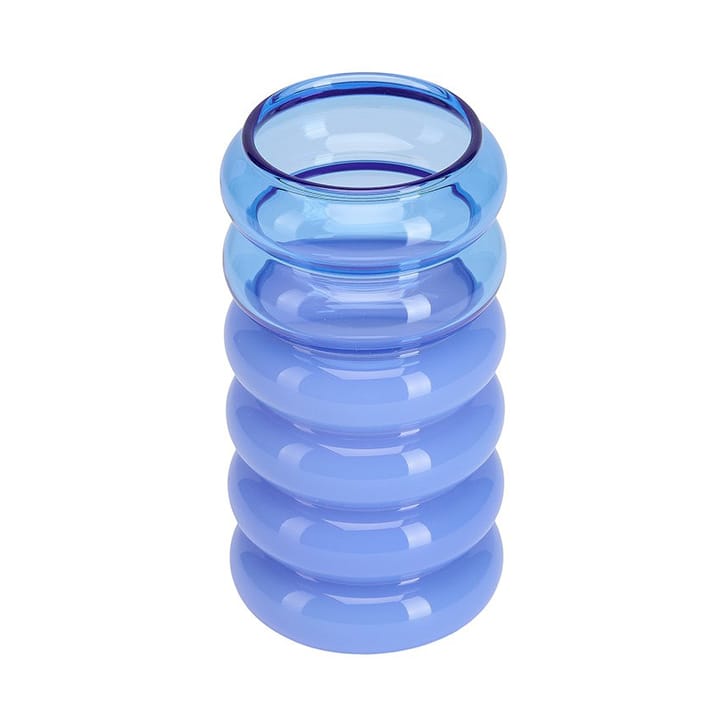 Bubble 2-i-1 vase og lysestake 13,5 cm - Blue - Design Letters