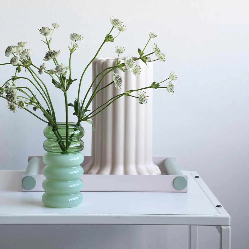 Bubble 2-i-1 vase og lysestake 13,5 cm, Green Design Letters