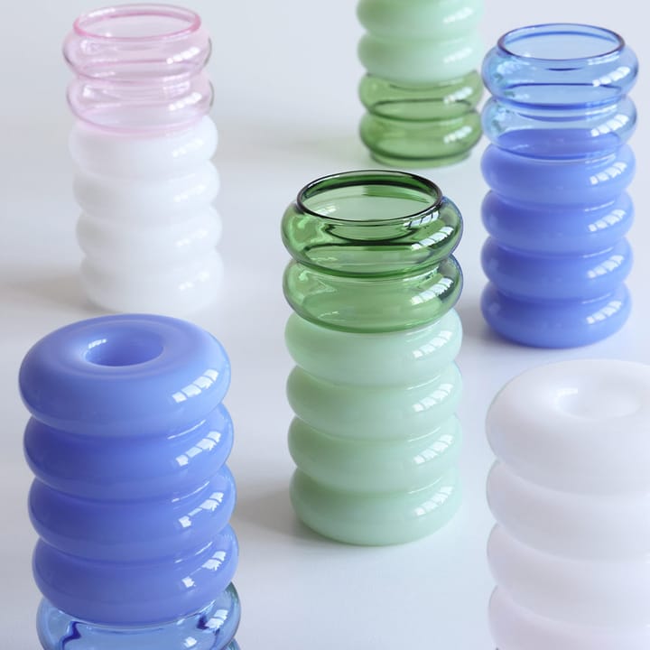 Bubble 2-i-1 vase og lysestake 13,5 cm, Pink Design Letters