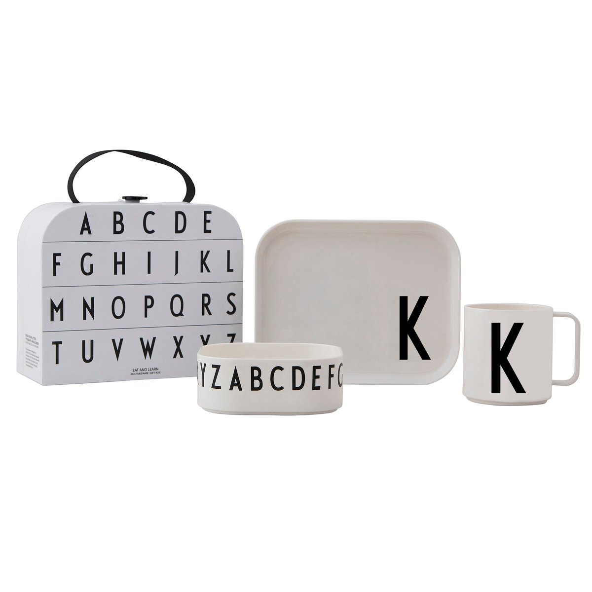 Design Letters barneservise sett K | Skandinavisk Design | Barneserviser | Hvit