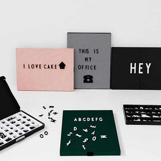 Design Letters bokstavtavle A4, mørkegrå Design Letters
