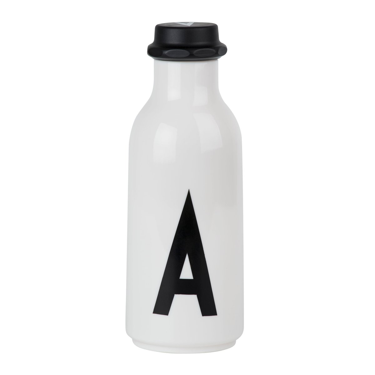 Design Letters drikkeflaske A | Skandinavisk Design | Vannflasker | Svart