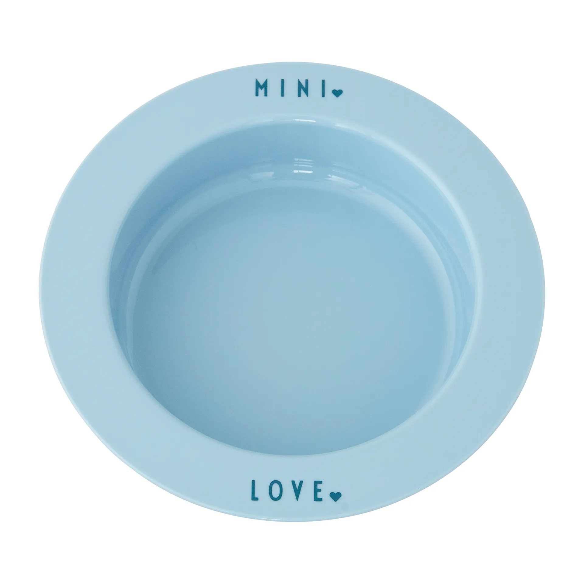 Design Letters dyp tallerken favoritt mini, Light blue-love Design Letters