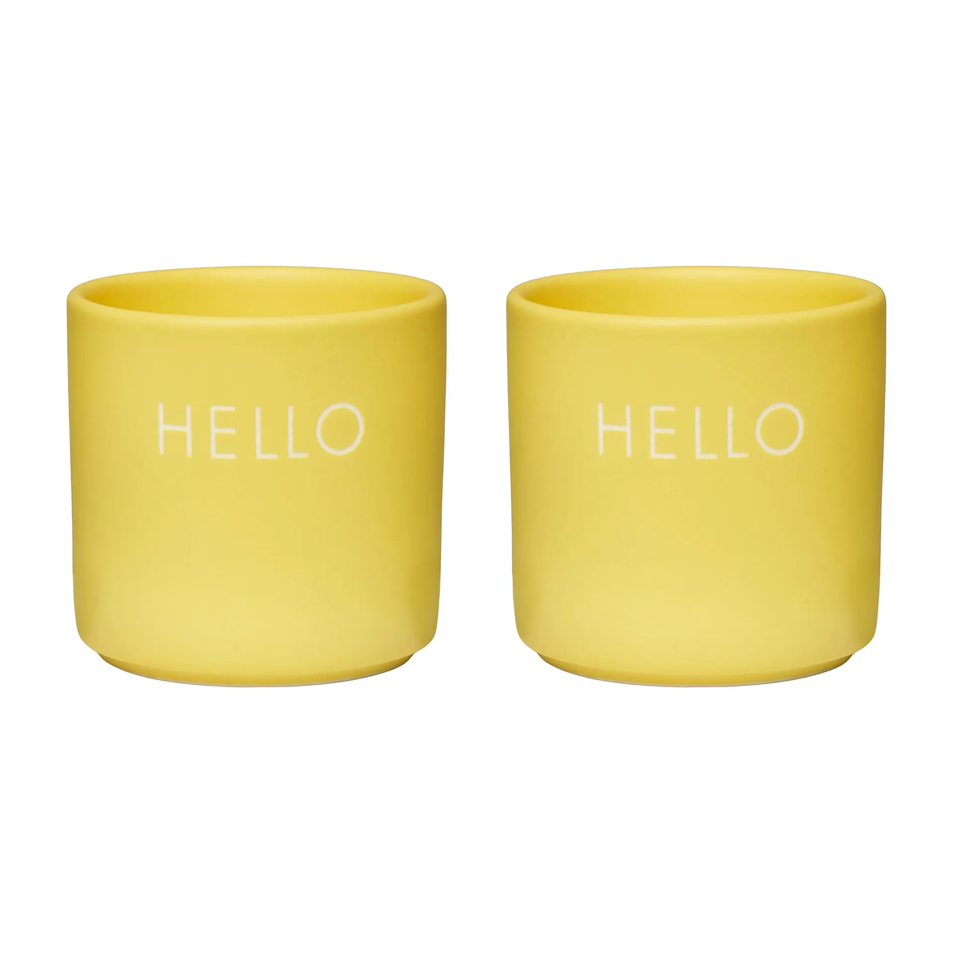 Design Letters eggeglass 2-pakning, Hello-yellow Design Letters