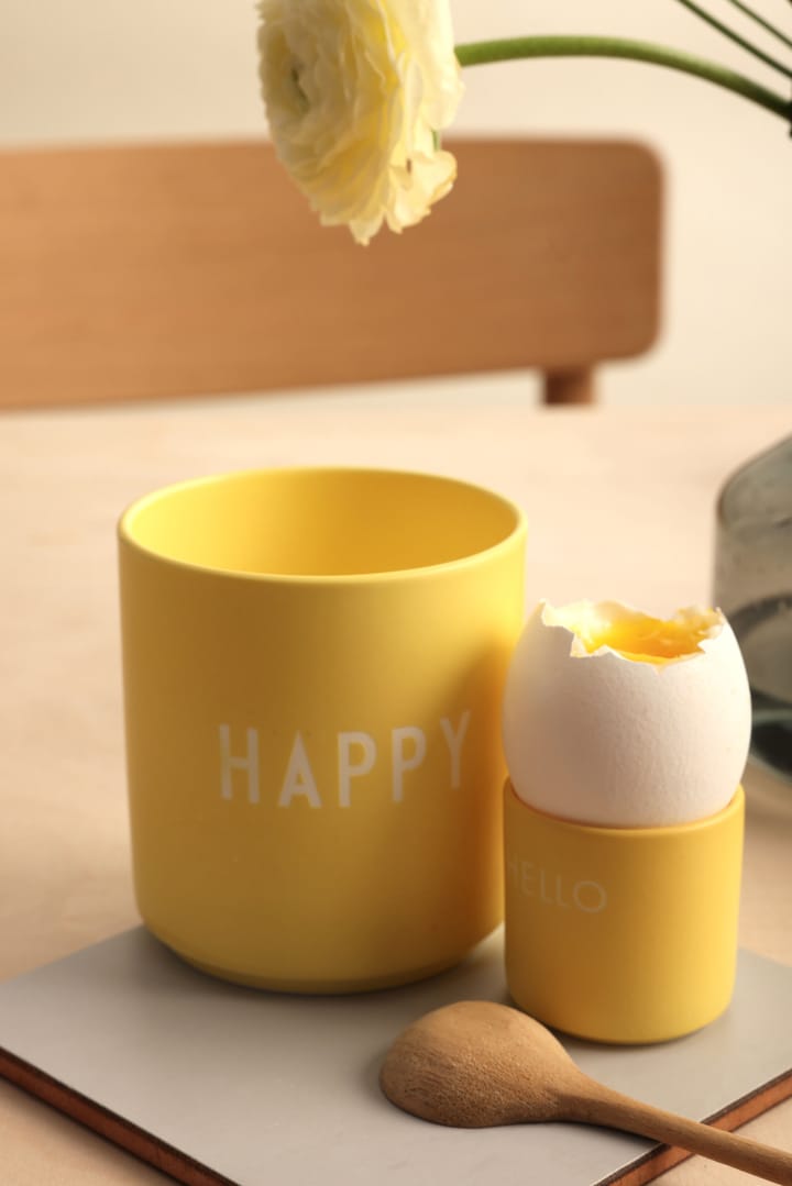 Design Letters eggeglass 2-pakning, Hello-yellow Design Letters