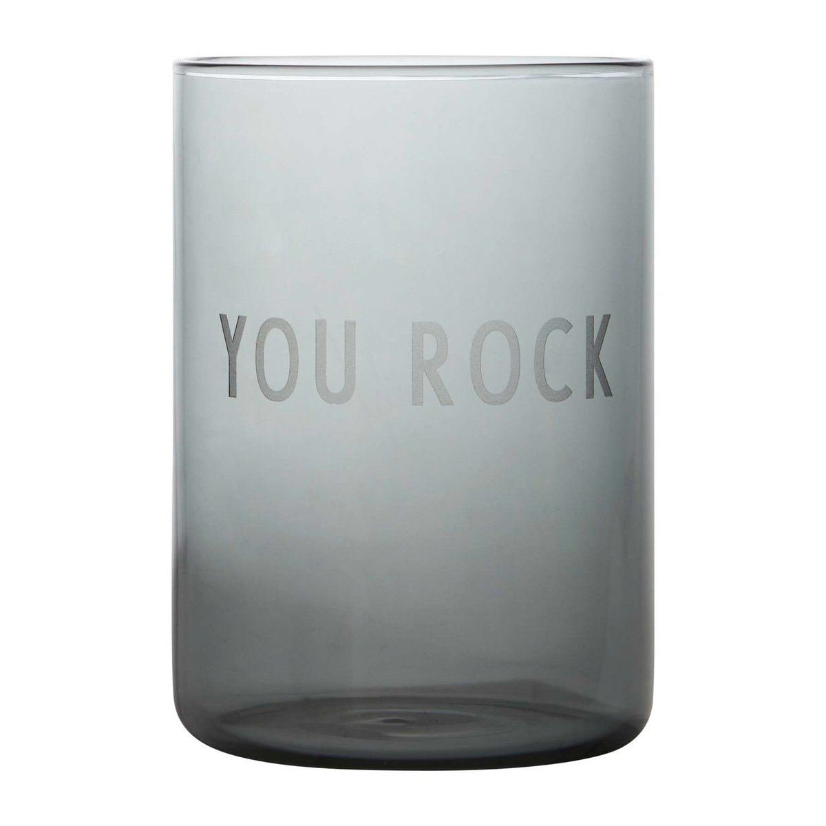Design Letters favorittglass 35 cl You rock-black | Skandinavisk Design | Vannglass | Grå