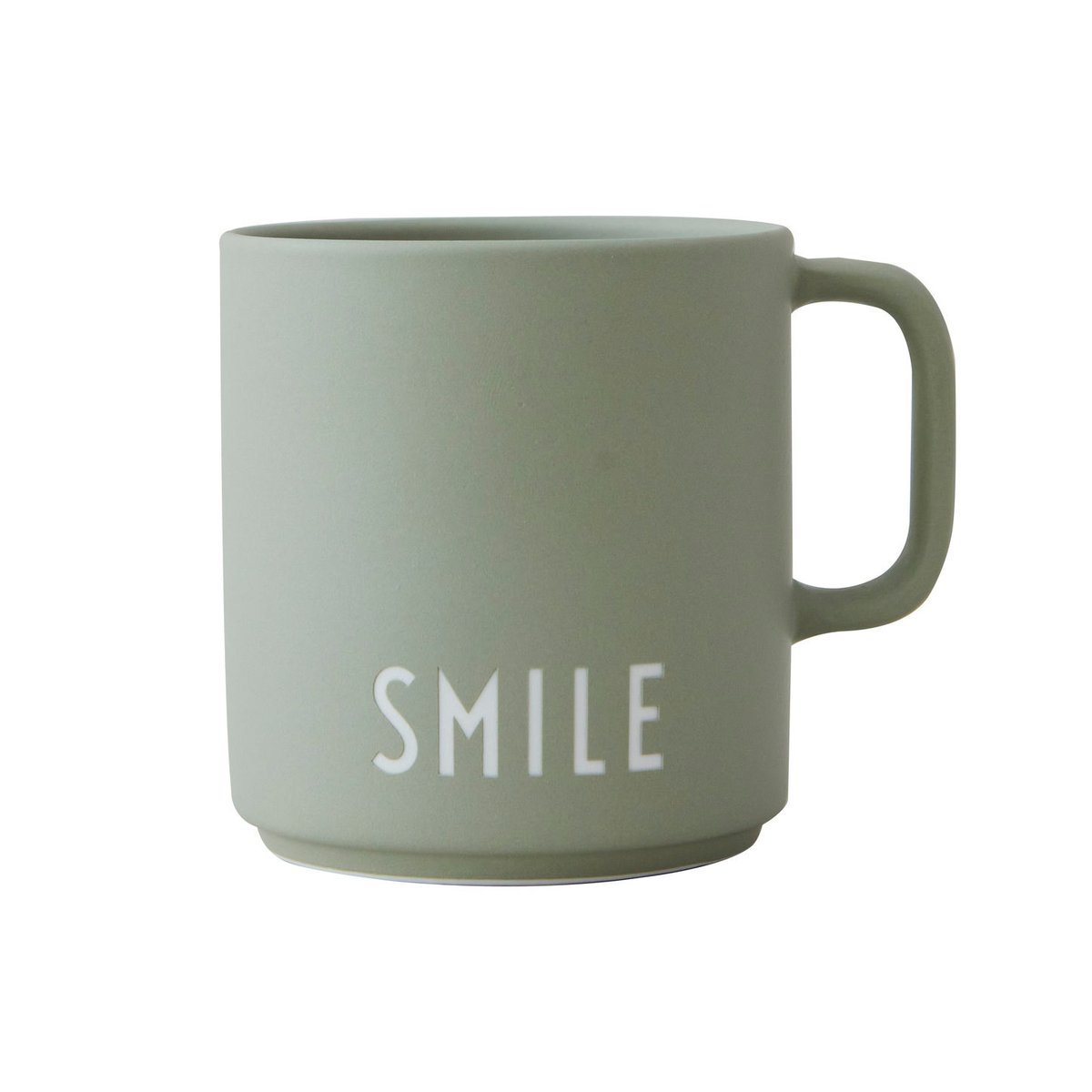 Design Letters favorittkopp med hank 25 cl Smile | Skandinavisk Design | Kaffekopper | Grønn