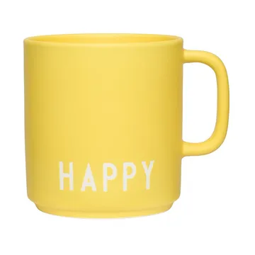 Design Letters favorittkopp med hank 25 cl - Yellow - Design Letters