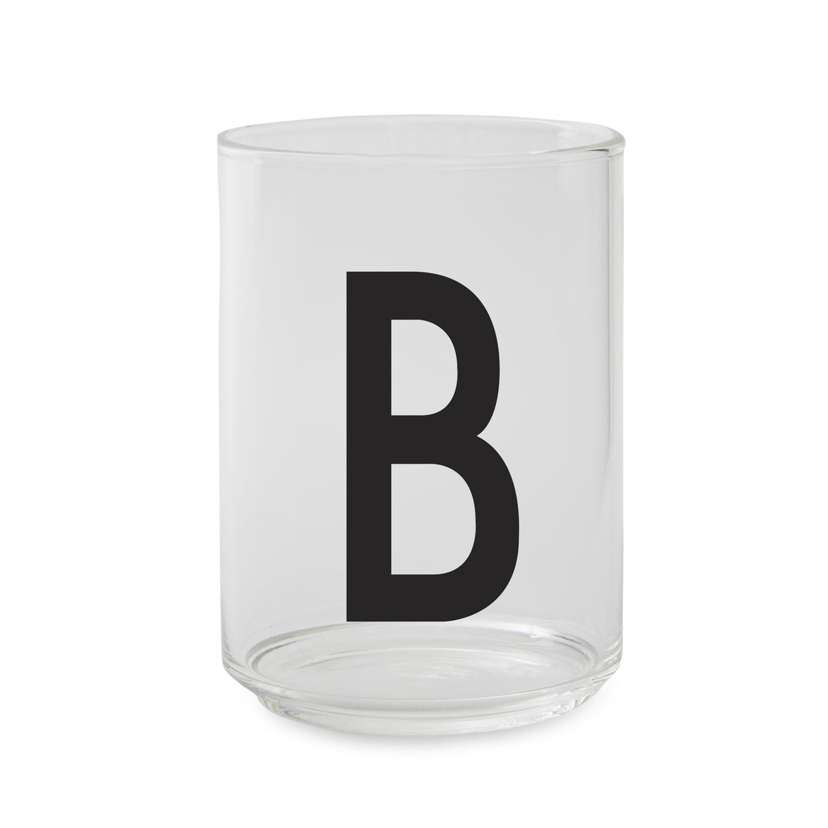 Design Letters glass B | Skandinavisk Design | Vannglass | Gjennomsiktig