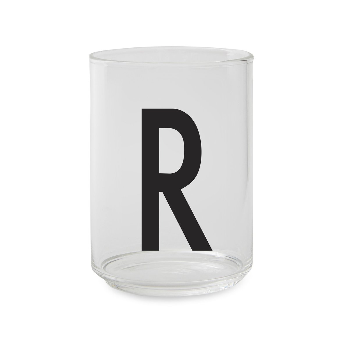 Design Letters glass R | Skandinavisk Design | Vannglass | Gjennomsiktig