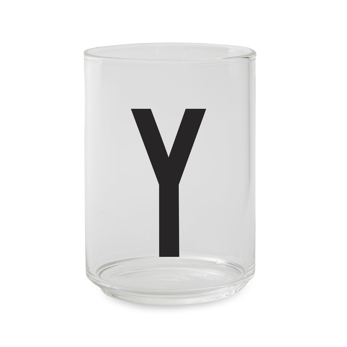 Design Letters glass Y | Skandinavisk Design | Vannglass | Gjennomsiktig