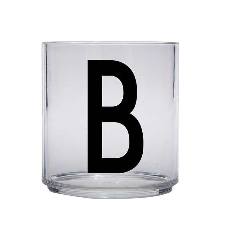 Design Letters Kids glass B | Skandinavisk Design | Vannglass | Gjennomsiktig
