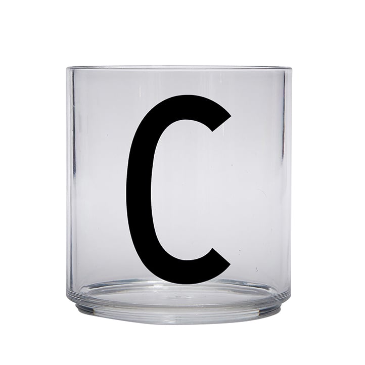 Design Letters Kids glass C | Skandinavisk Design | Vannglass | Gjennomsiktig