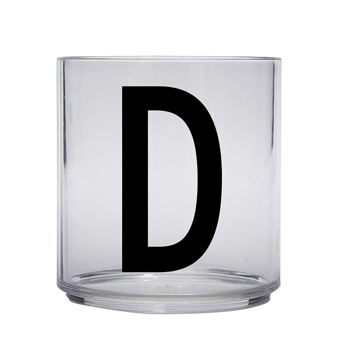 Design Letters Kids glass d | Skandinavisk Design | Vannglass | Gjennomsiktig
