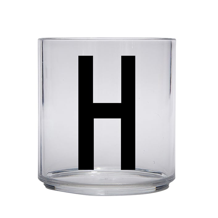 Design Letters Kids glass H | Skandinavisk Design | Vannglass | Gjennomsiktig
