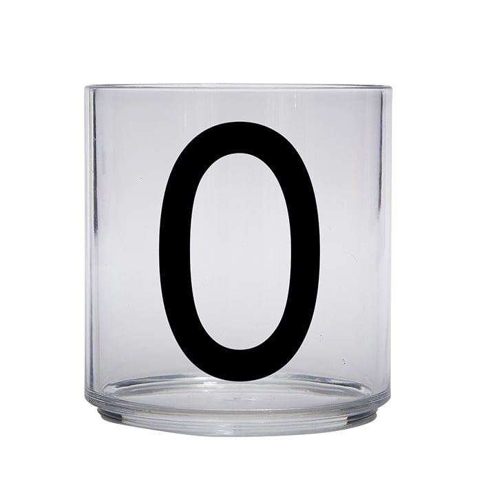 Design Letters Kids glass O | Skandinavisk Design | Vannglass | Gjennomsiktig