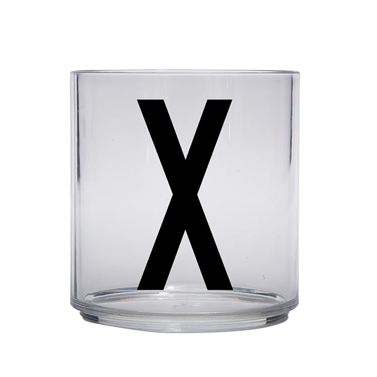 Design Letters Kids glass X | Skandinavisk Design | Vannglass | Gjennomsiktig
