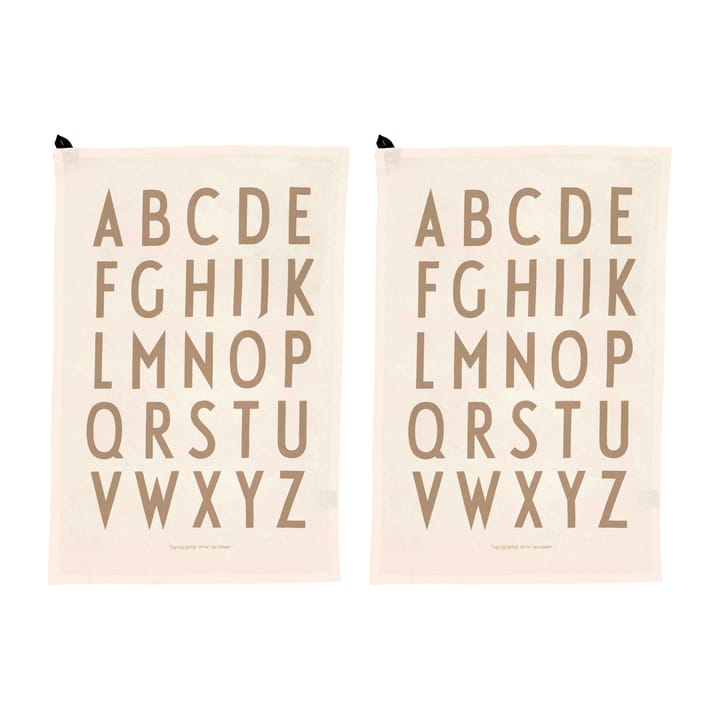 Design Letters kjøkkenhåndkle 40x60 cm 2-stk. - Off white - Design Letters